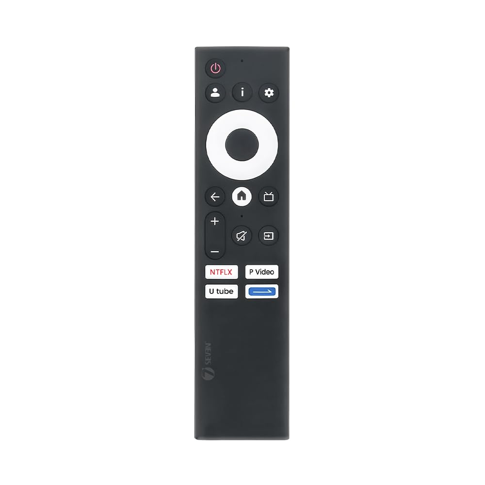 7SEVEN® Compatible with Sansui Google TV Remote Control Suitable for JSWY32GSHD JSW43GSFHD JSW55GSQLED JSW70GSUHDFF Model Smart 4K LED FHD UHD QLED HD Ready Television Without Voice Command