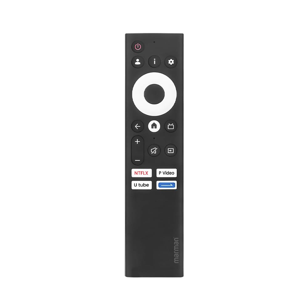 marman® Compatible with Croma Google Tv Remote Control Suitable for Models 43UGC024601 50UGC024602 55UGD307601 CREL032HGC024601 CREL043FGD024601 Smart 4K LED UHD HDR QLED Television Non Voice Command