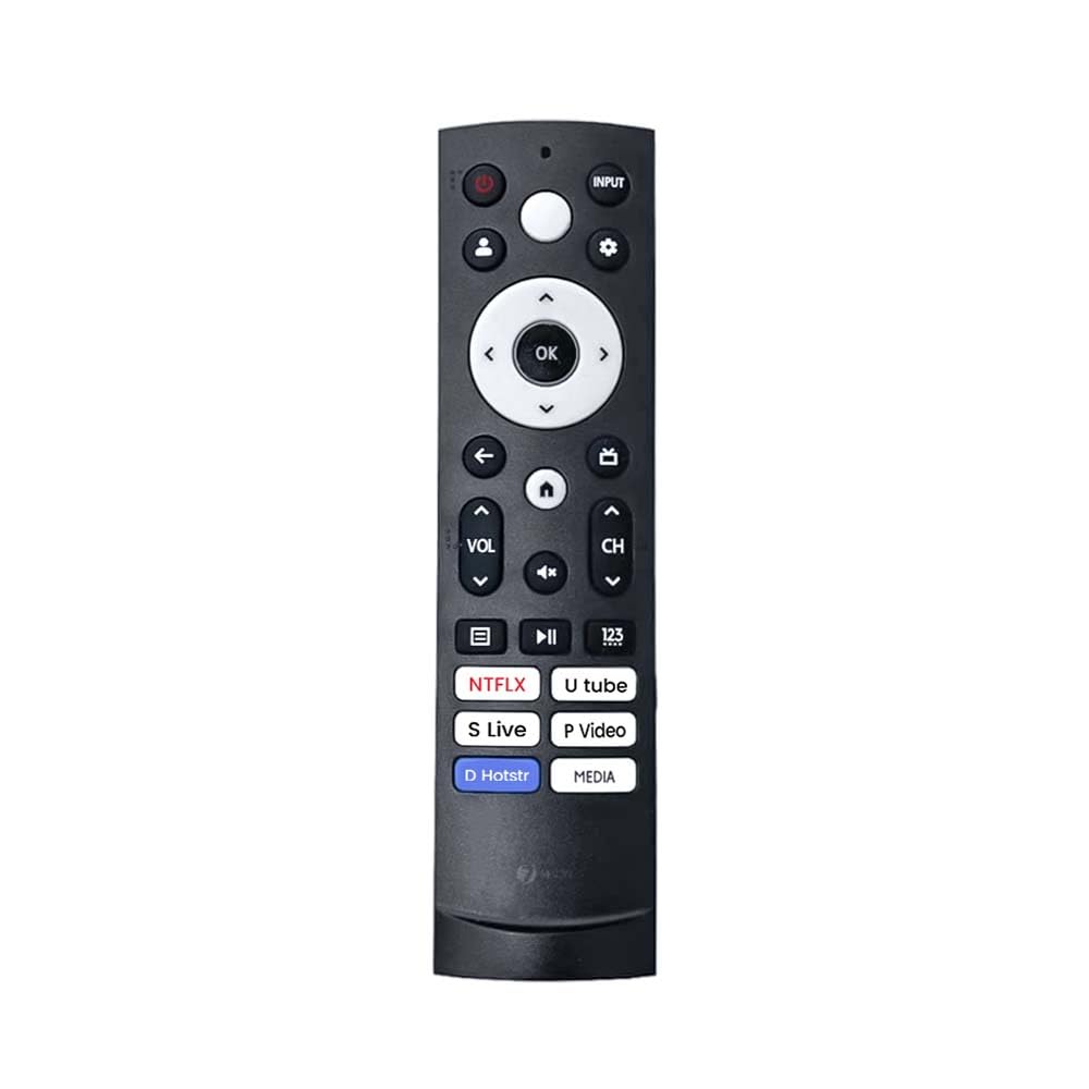7SEVEN® Compatible with Hisense Tv Remote model ERF3T920H Suitable for E68N A6H A7K A7H Tornado Series Google 4K HD UHD LED QLED Television Non Voice Control with Streaming Apps – Pairing not Required
