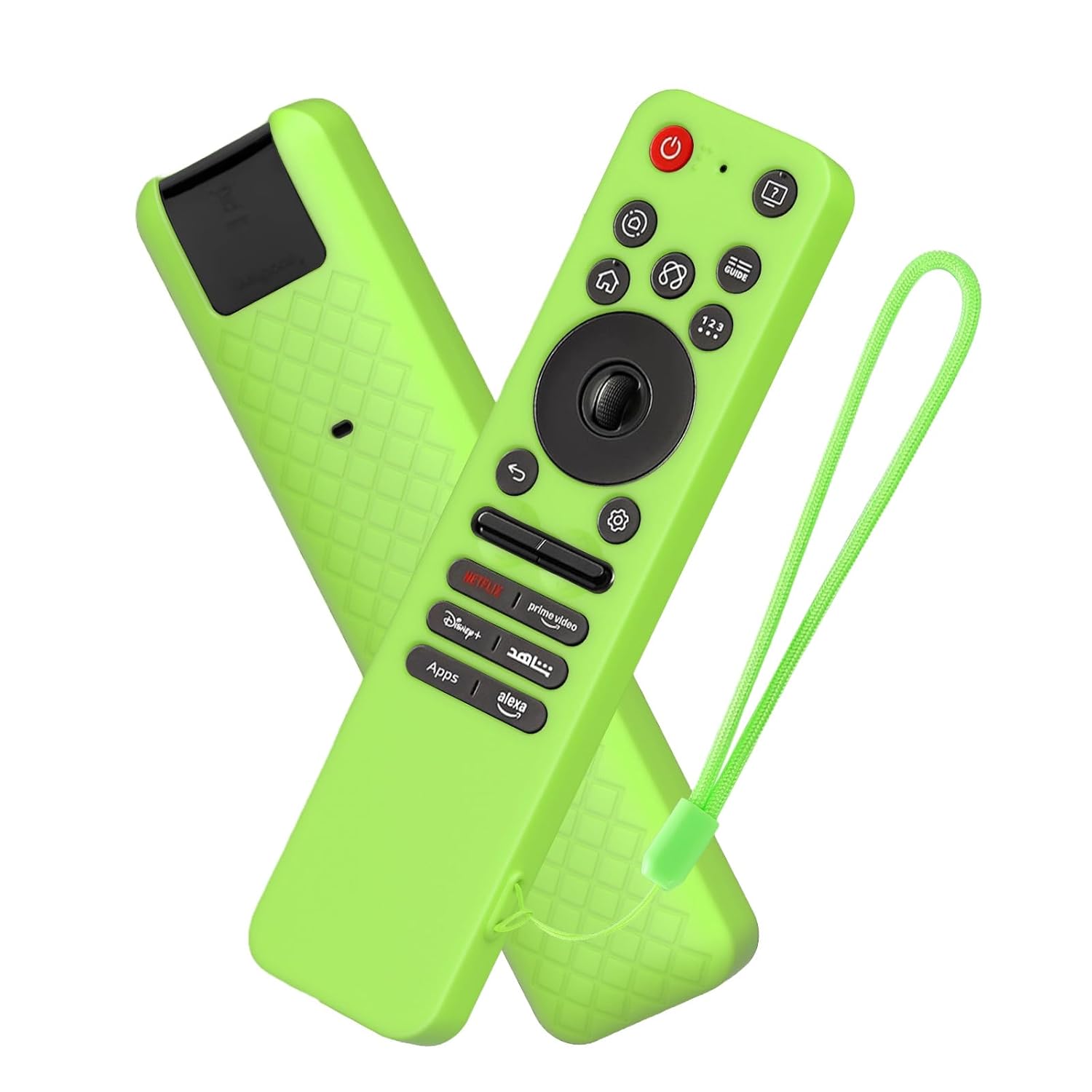 Cotbolt Silicone TV Remote Cover Compatible with 2025 LG MR25GA OLED Smart TV AI Remote Full Wrap Protective Case (LUMINIOUS Green, LG MR25GA Full WRAP)
