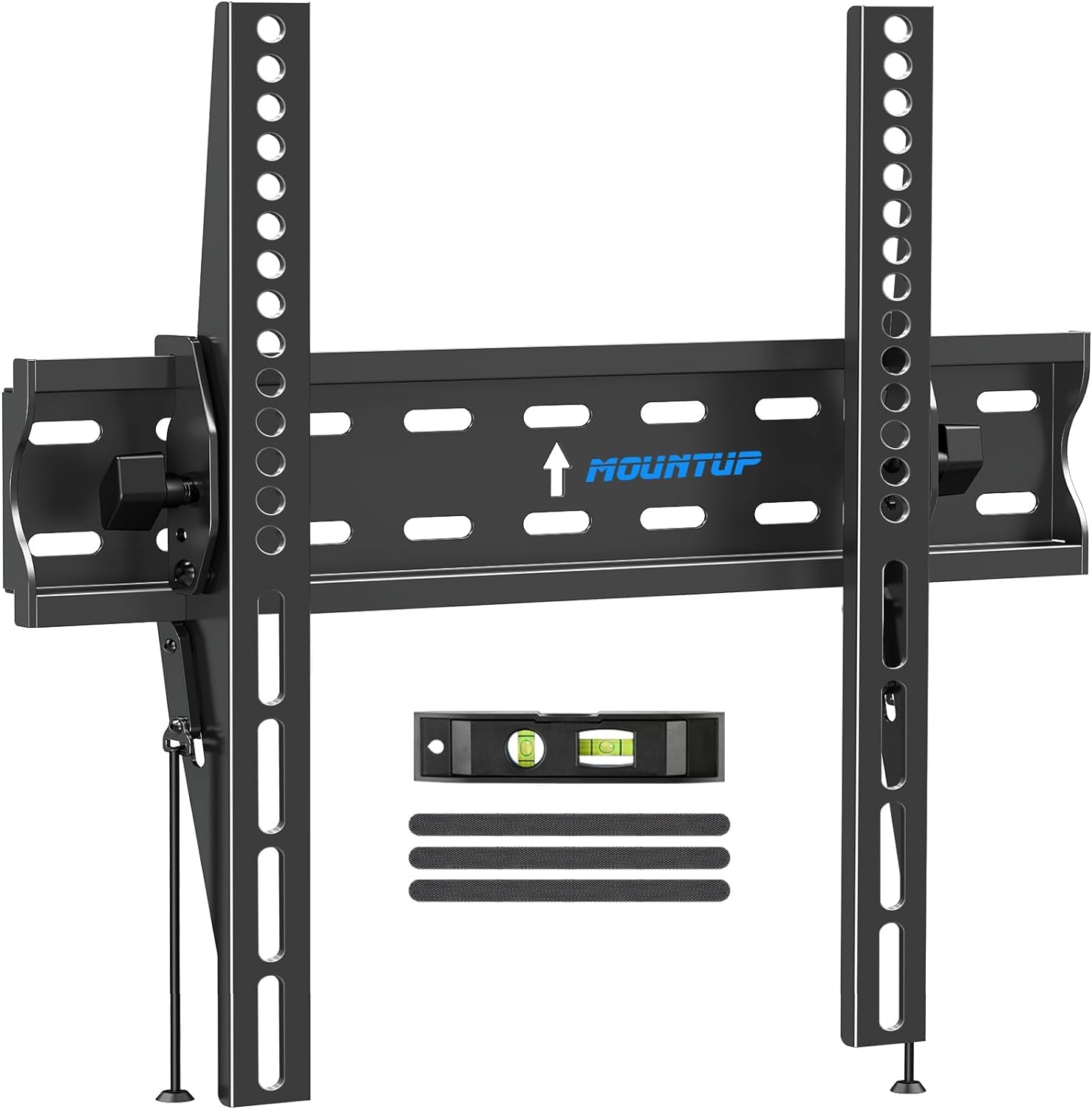 MOUNTUP UL Listed TV Wall Mount, Tilting TV Bracket for Most 26-60 Inch LED LCD OLED Flat/Curved TVs, Low Profile Save Spacing, Fits 12″ to 16″ Stud, Max VESA 400x400mm up to 99 LBS, MU0007
