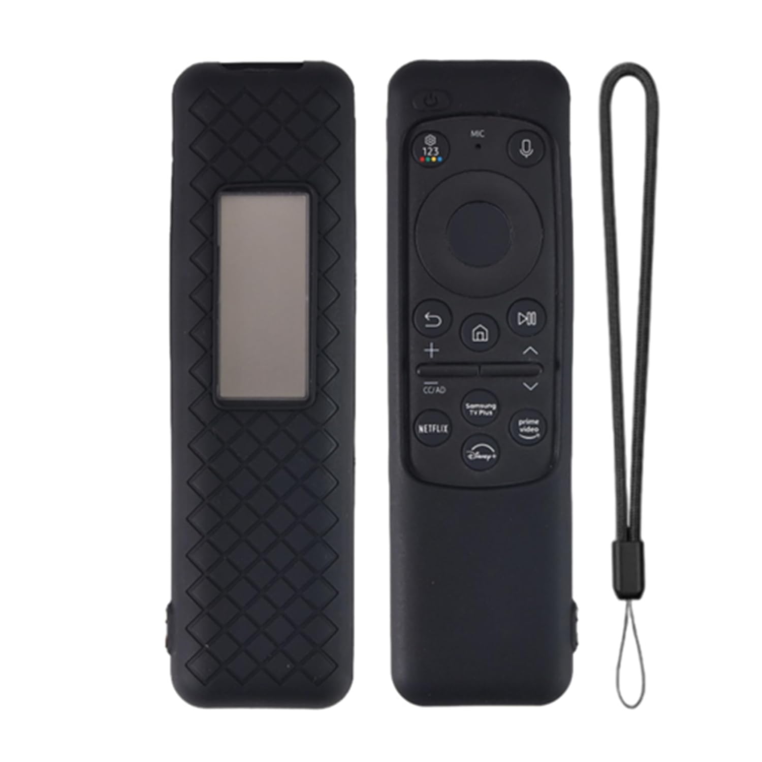 ADDGRIP Silicone TV Remote Cover Compatible with Samsung neo QLED Remote Cover BN59-01432G BN59-01432A BN59-01432J BN59-01432 Case (Remote Control not Included) – Black – Style 8