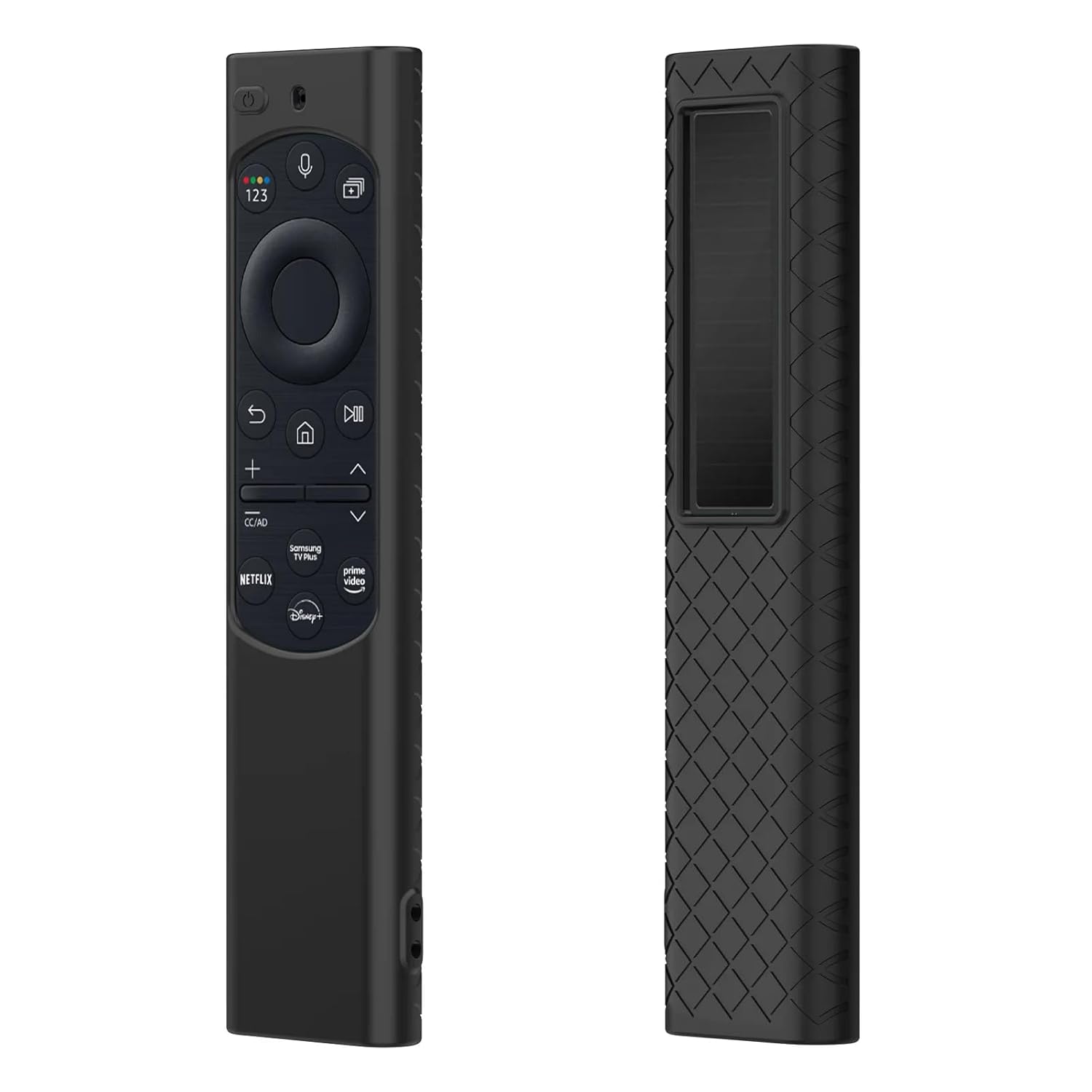 RAYA Silicon Protective Case Cover Compatible with Samsung Smart TV Remote Control 2022-2025 TM2280E QLED TV BN68-13897A [Remote NOT Included] (Black)