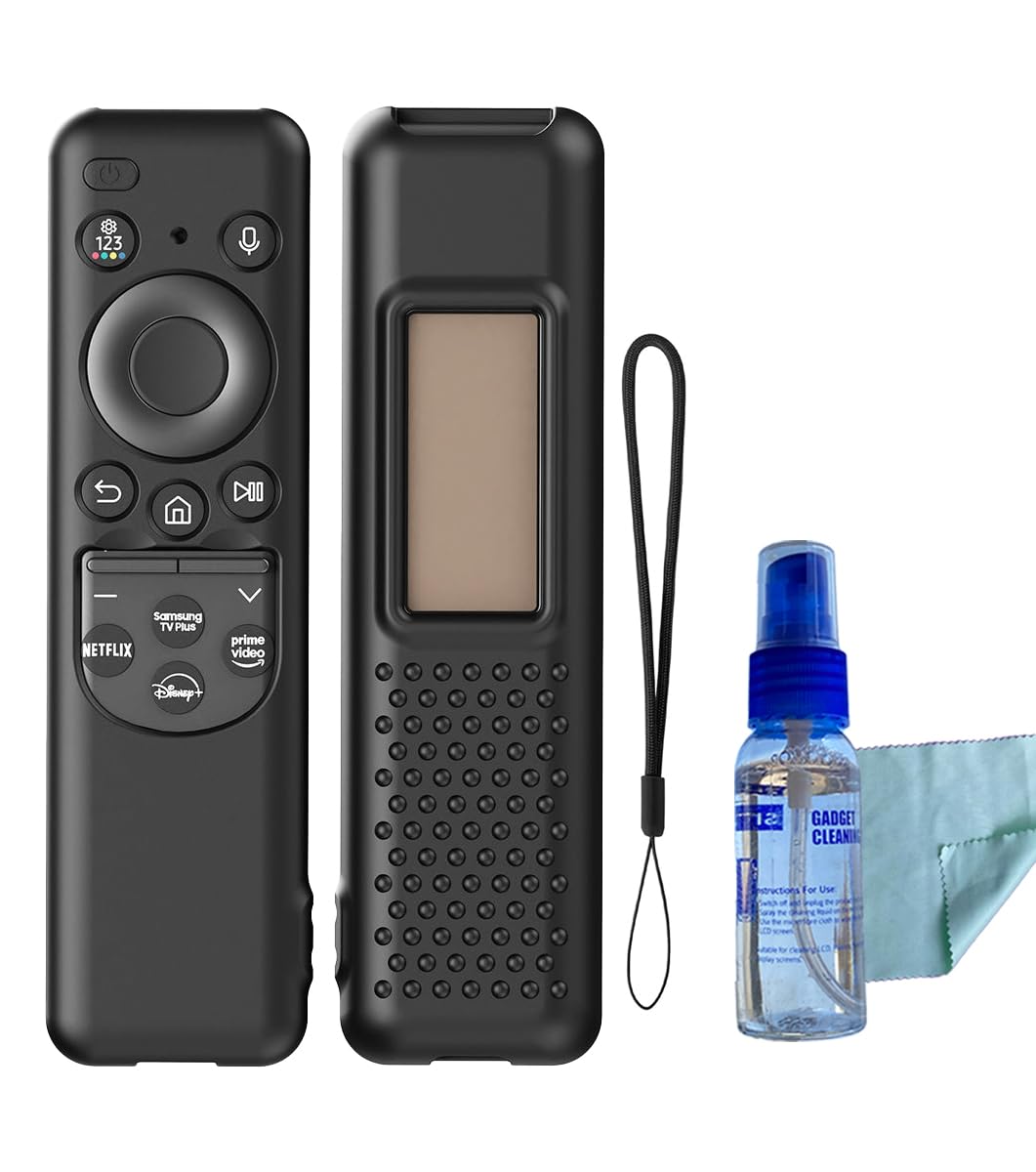 Silicone Case Cover for Samsung TV Remote Control – Samsung Remote Cover with Remote Loop – Solar Cell – BN59-01432A with Cleaning Kit