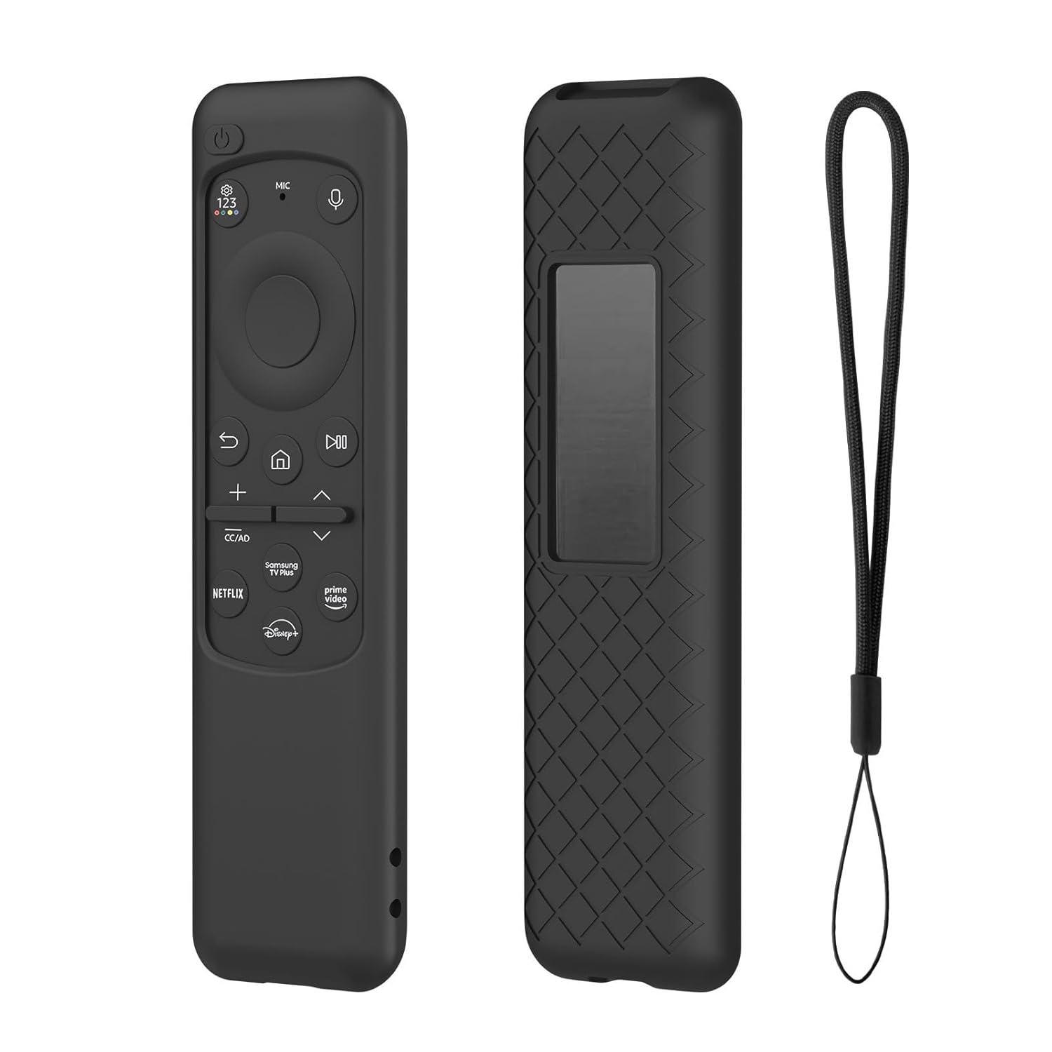 smashtronics Smastronics – Samsung TV Remote Cover Case – Silicone Protective Case with Remote Loop – BN59-01432A (Black – Solar Cell)